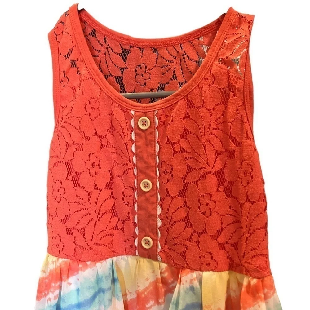 Jona Michelle Multicolored Lacy Special Occasion Dress Size 8